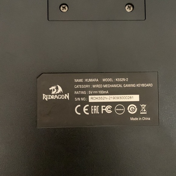 Redragon K552 TKL Mechanical Gaming Keyboard - Picture 6 of 6